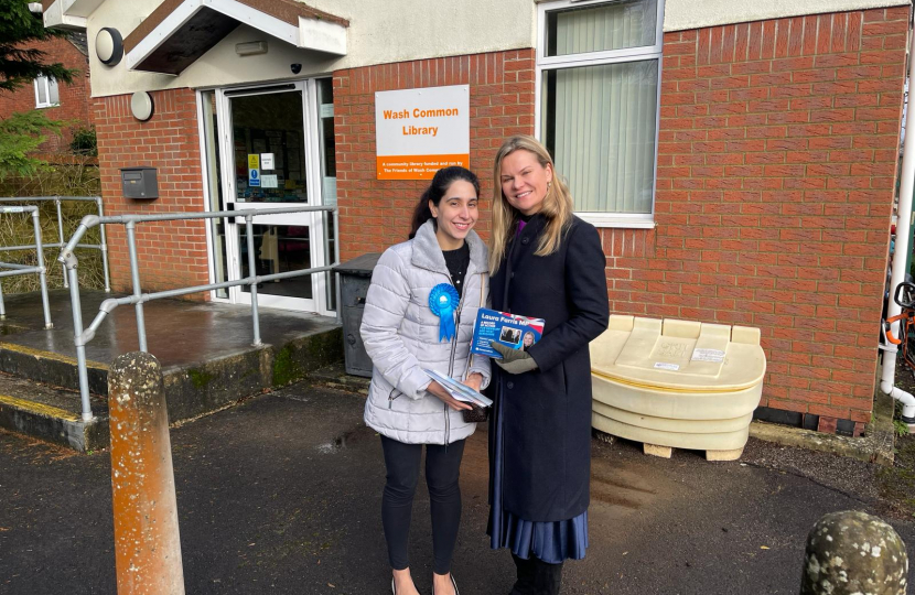 Wash Common candidate Archna Datta with Laura Farris MP