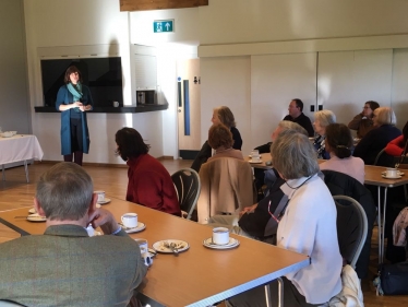 Claire Perry speaking at West Berkshire CWO coffee morning