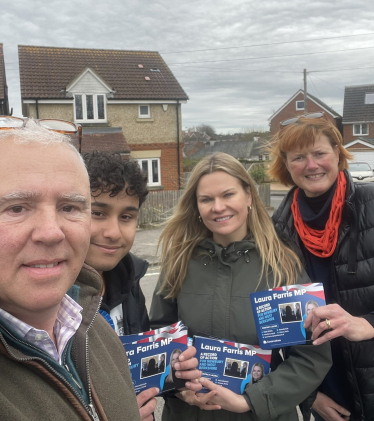 Laura and the team out in Hungerford